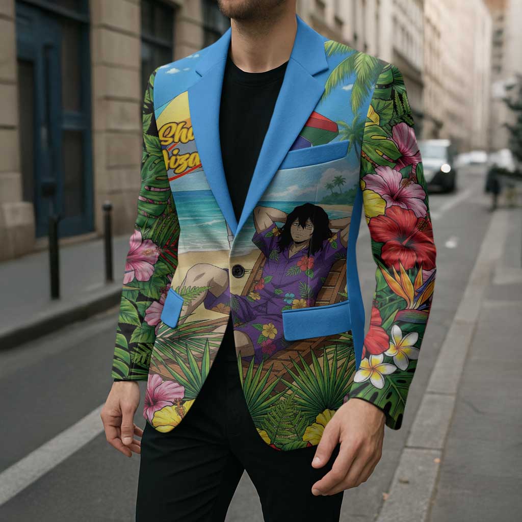 Shouta Aizawa Summer Chill Blazer Tropical Anime Relaxation Vibes