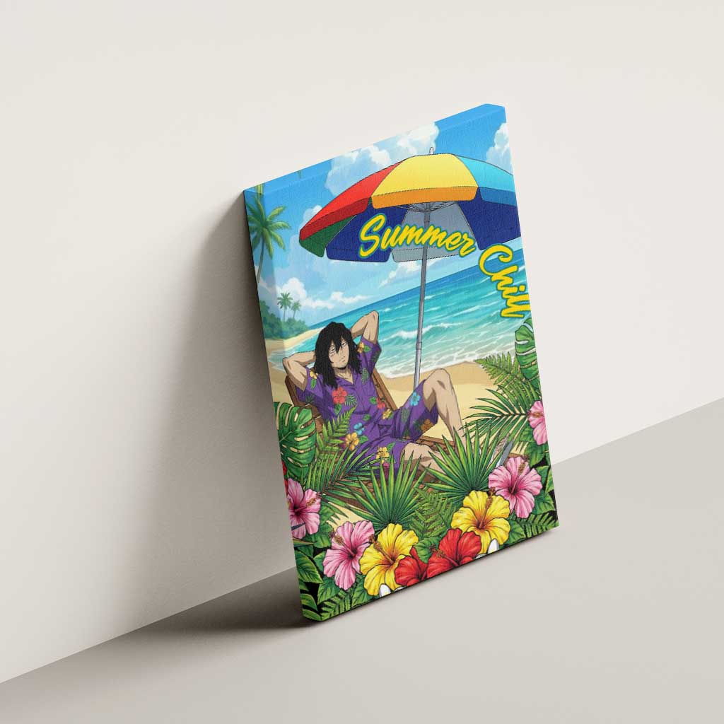 Shouta Aizawa Summer Chill Canvas Wall Art Tropical Anime Relaxation Vibes