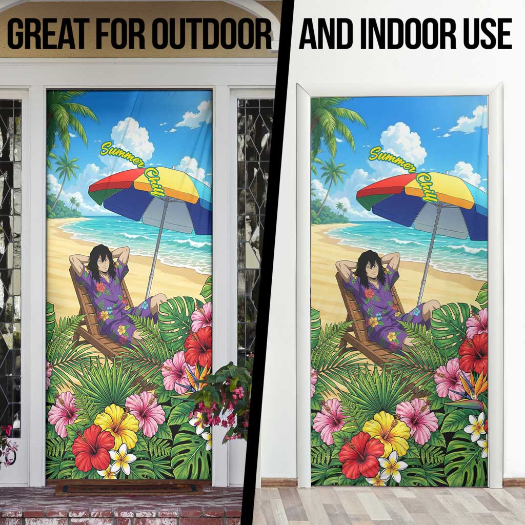 Shouta Aizawa Summer Chill Door Cover Tropical Anime Relaxation Vibes