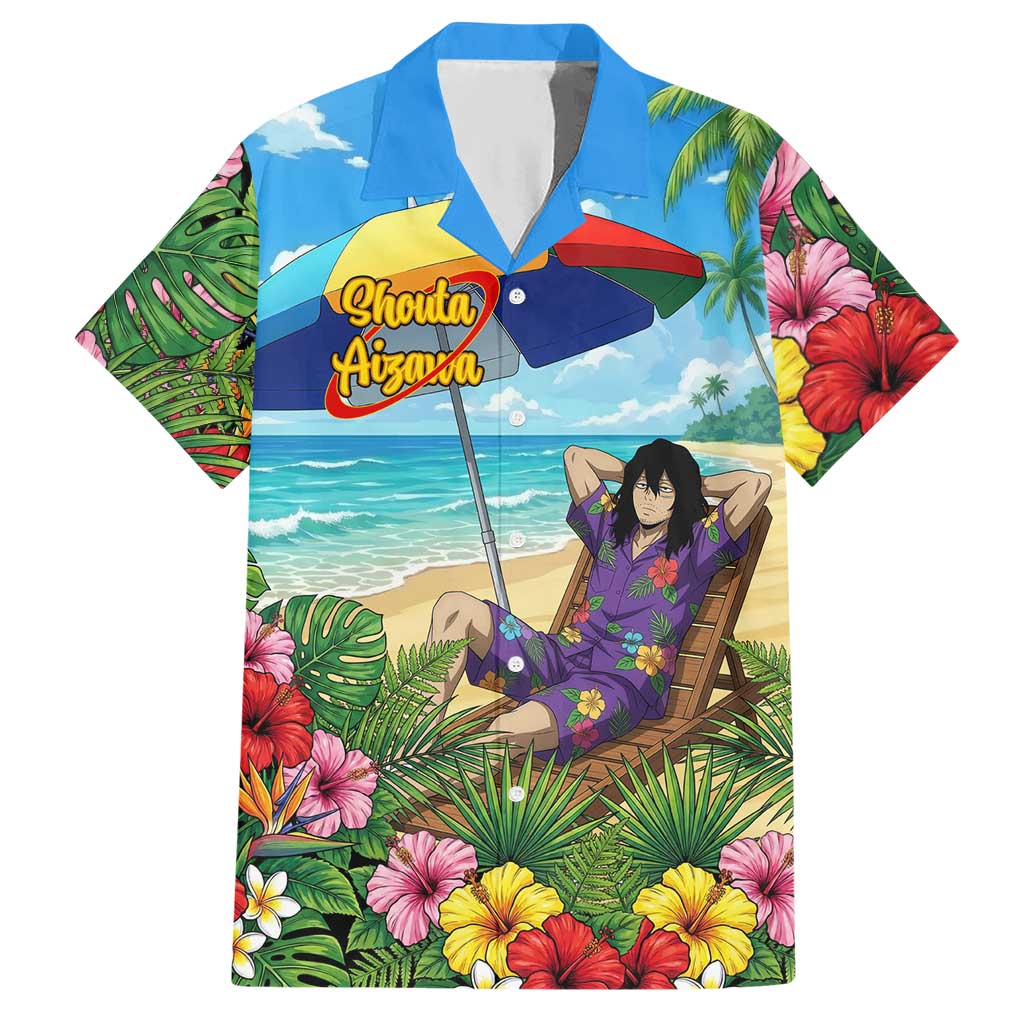 Shouta Aizawa Summer Chill Hawaiian Shirt Tropical Anime Relaxation Vibes