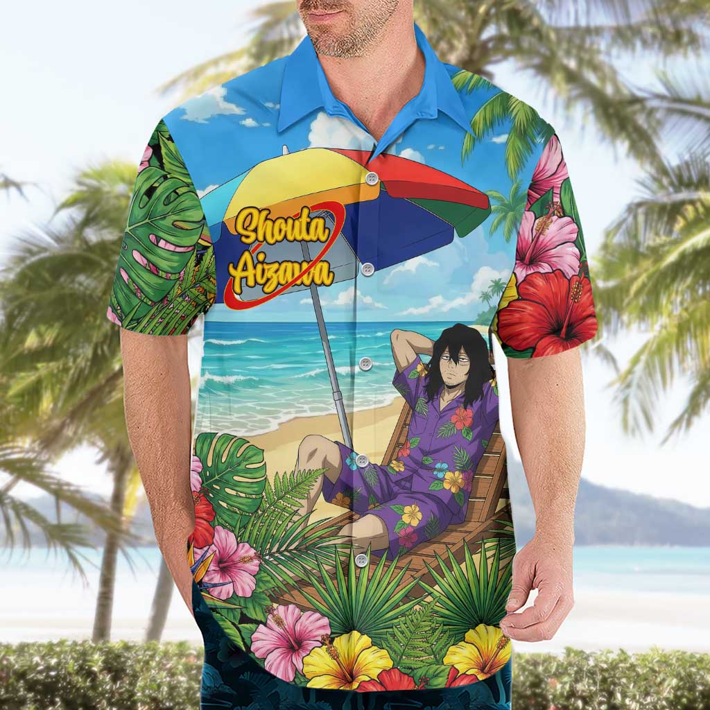 Shouta Aizawa Summer Chill Hawaiian Shirt Tropical Anime Relaxation Vibes