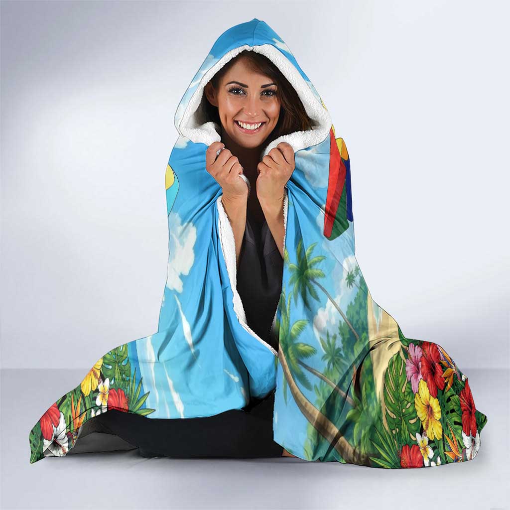 Shouta Aizawa Summer Chill Hooded Blanket Tropical Anime Relaxation Vibes