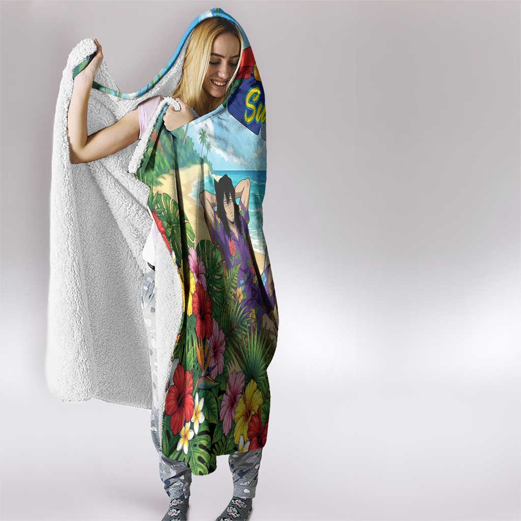 Shouta Aizawa Summer Chill Hooded Blanket Tropical Anime Relaxation Vibes