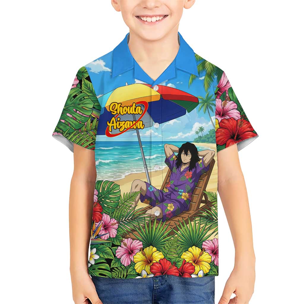 Shouta Aizawa Summer Chill Kid Hawaiian Shirt Tropical Anime Relaxation Vibes