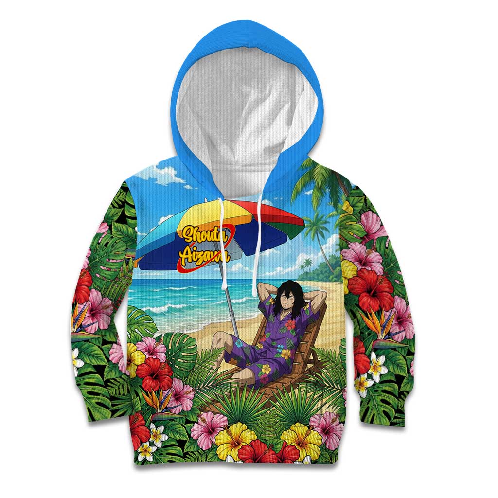 Shouta Aizawa Summer Chill Kid Hoodie Tropical Anime Relaxation Vibes