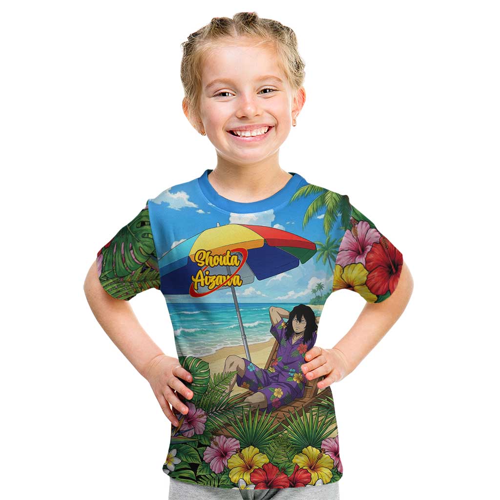 Shouta Aizawa Summer Chill Kid T Shirt Tropical Anime Relaxation Vibes