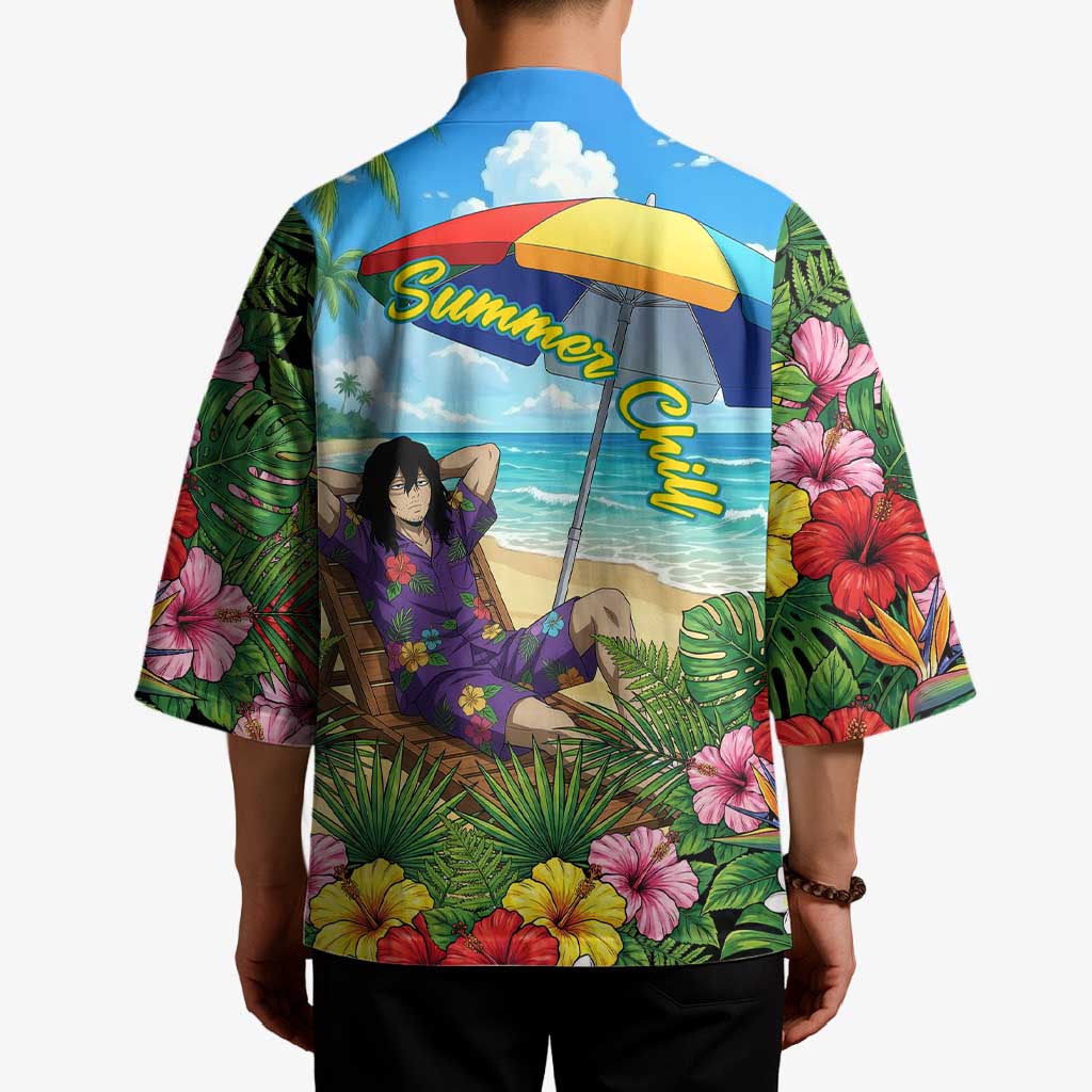 Shouta Aizawa Summer Chill Kimono Tropical Anime Relaxation Vibes