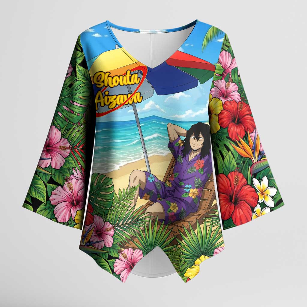 Shouta Aizawa Summer Chill Kimono Sleeve Blouse Tropical Anime Relaxation Vibes