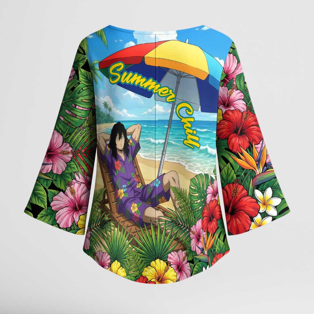 Shouta Aizawa Summer Chill Kimono Sleeve Blouse Tropical Anime Relaxation Vibes