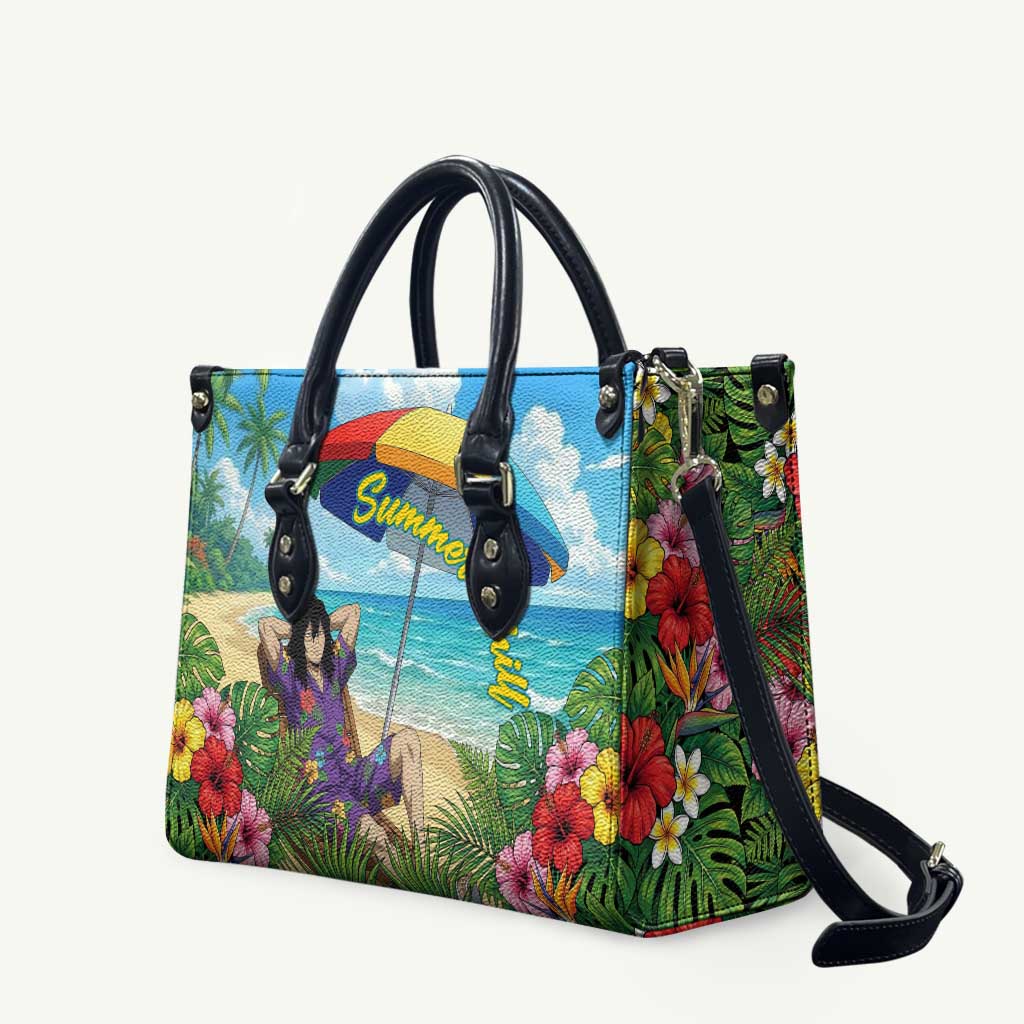 Shouta Aizawa Summer Chill Leather Bag Tropical Anime Relaxation Vibes