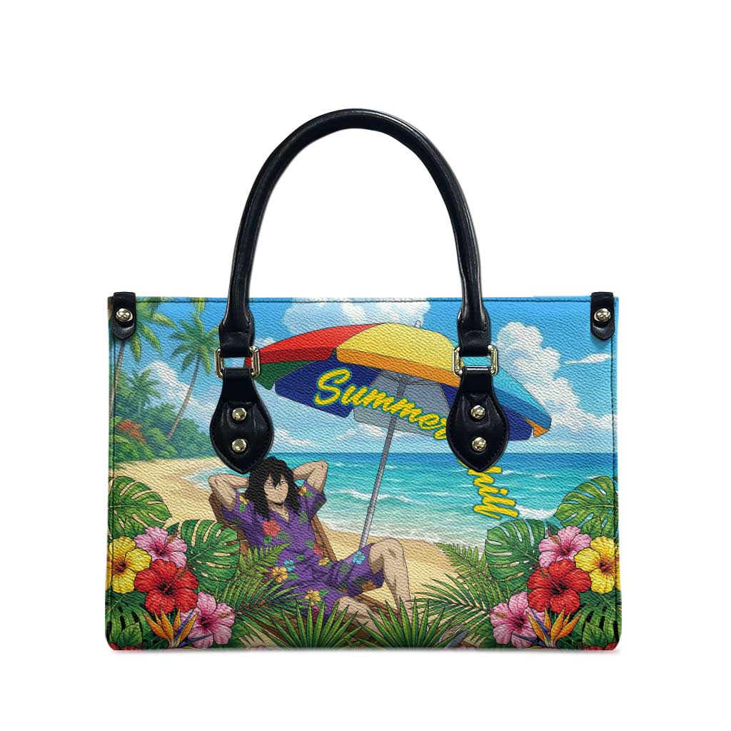 Shouta Aizawa Summer Chill Leather Bag Tropical Anime Relaxation Vibes