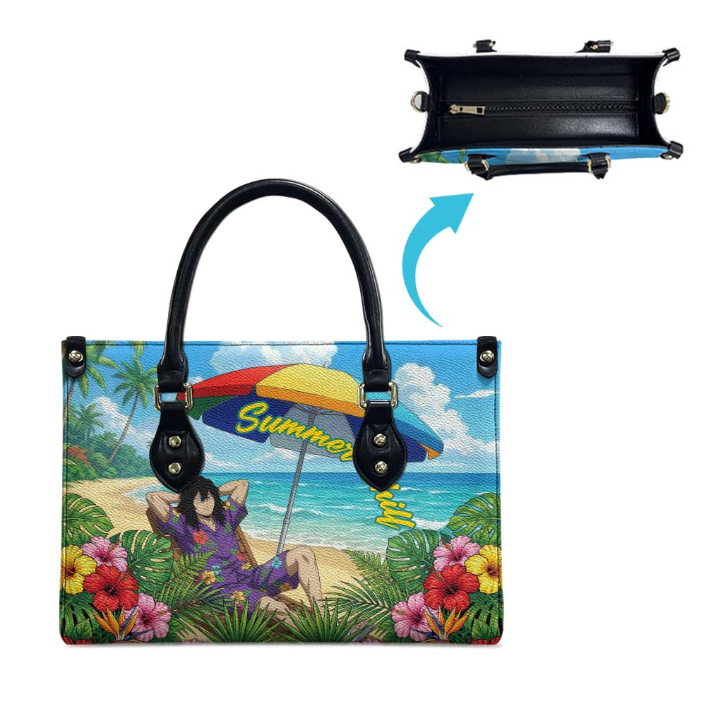Shouta Aizawa Summer Chill Leather Bag Tropical Anime Relaxation Vibes