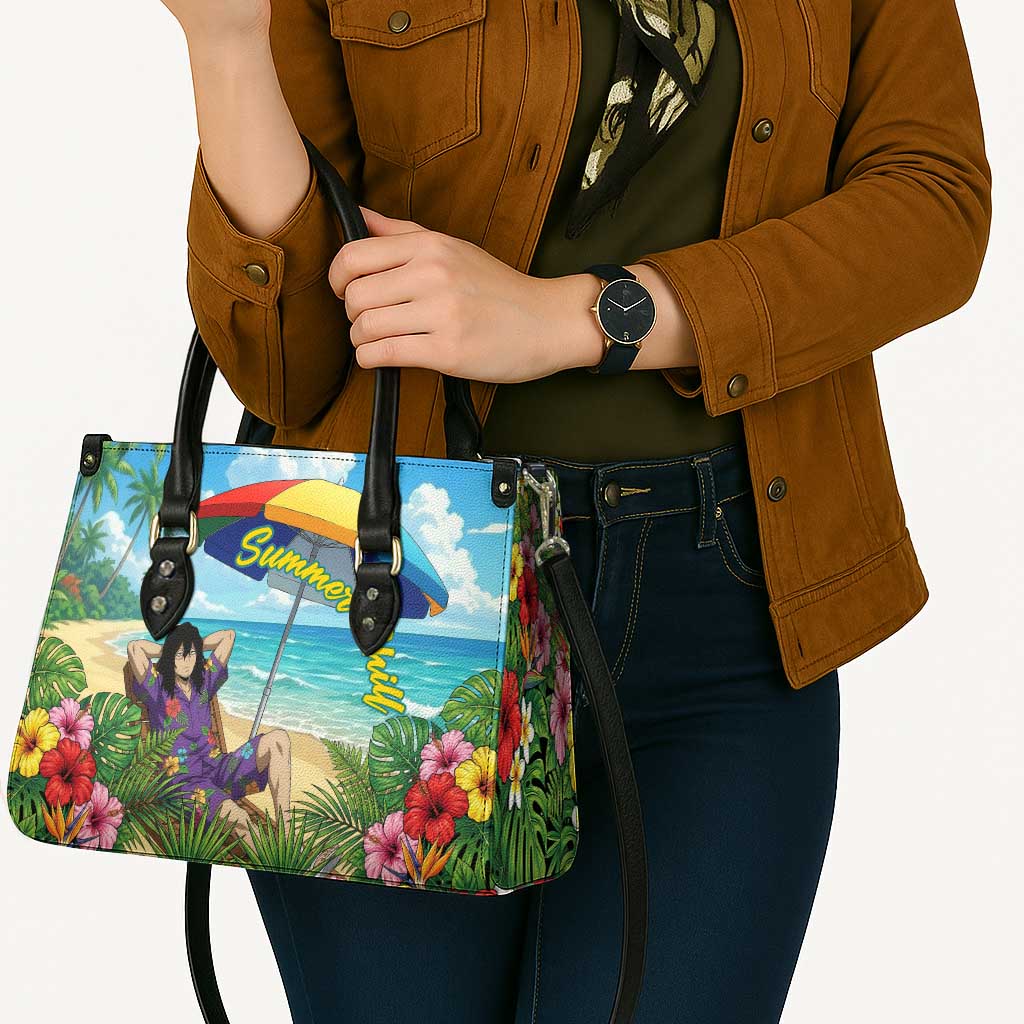 Shouta Aizawa Summer Chill Leather Bag Tropical Anime Relaxation Vibes