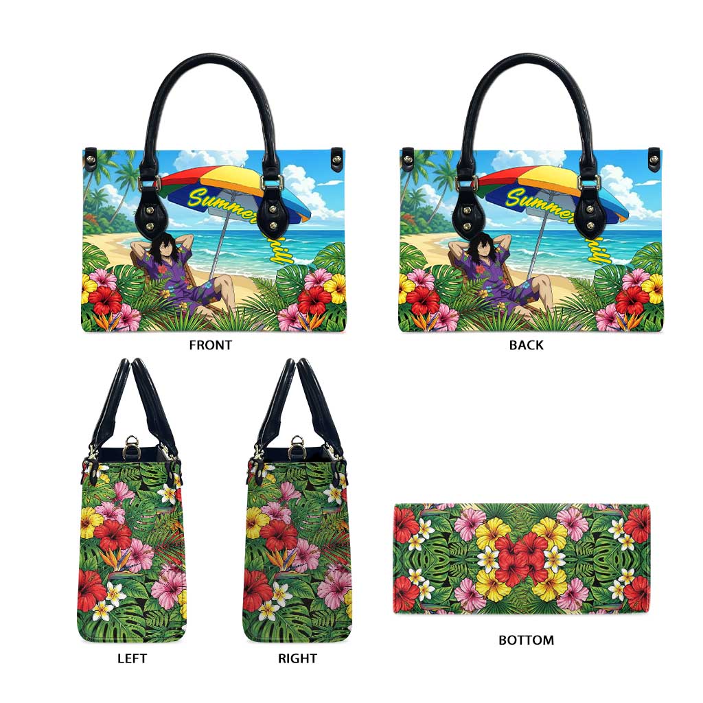 Shouta Aizawa Summer Chill Leather Bag Tropical Anime Relaxation Vibes