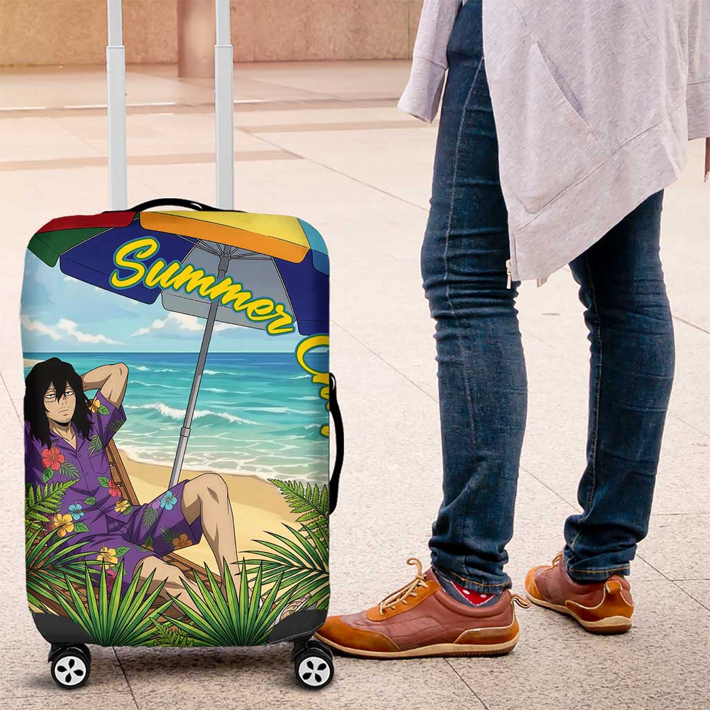 Shouta Aizawa Summer Chill Luggage Cover Tropical Anime Relaxation Vibes
