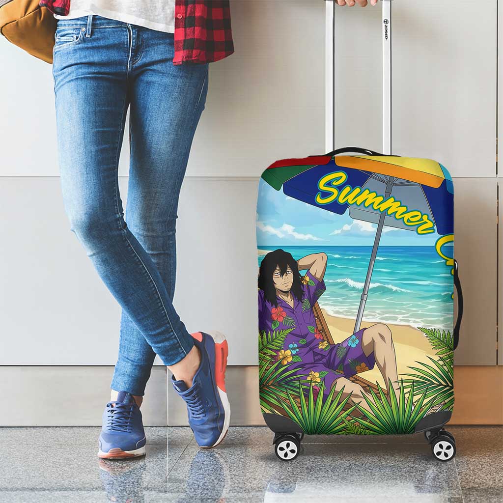 Shouta Aizawa Summer Chill Luggage Cover Tropical Anime Relaxation Vibes