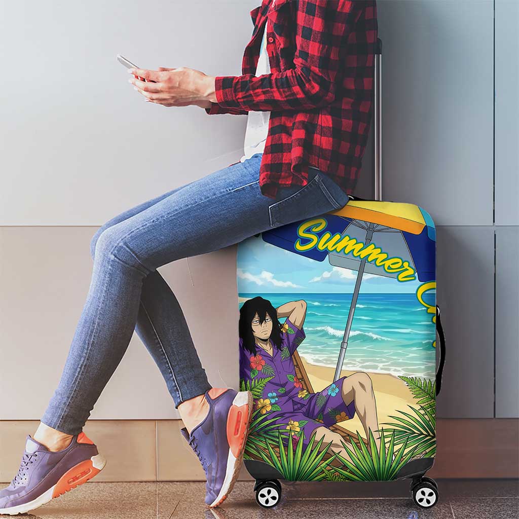 Shouta Aizawa Summer Chill Luggage Cover Tropical Anime Relaxation Vibes