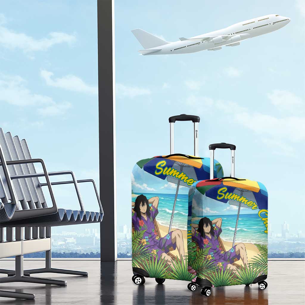 Shouta Aizawa Summer Chill Luggage Cover Tropical Anime Relaxation Vibes