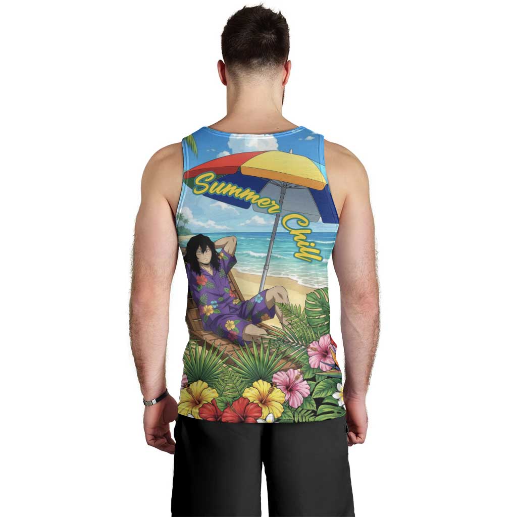 Shouta Aizawa Summer Chill Men Tank Top Tropical Anime Relaxation Vibes
