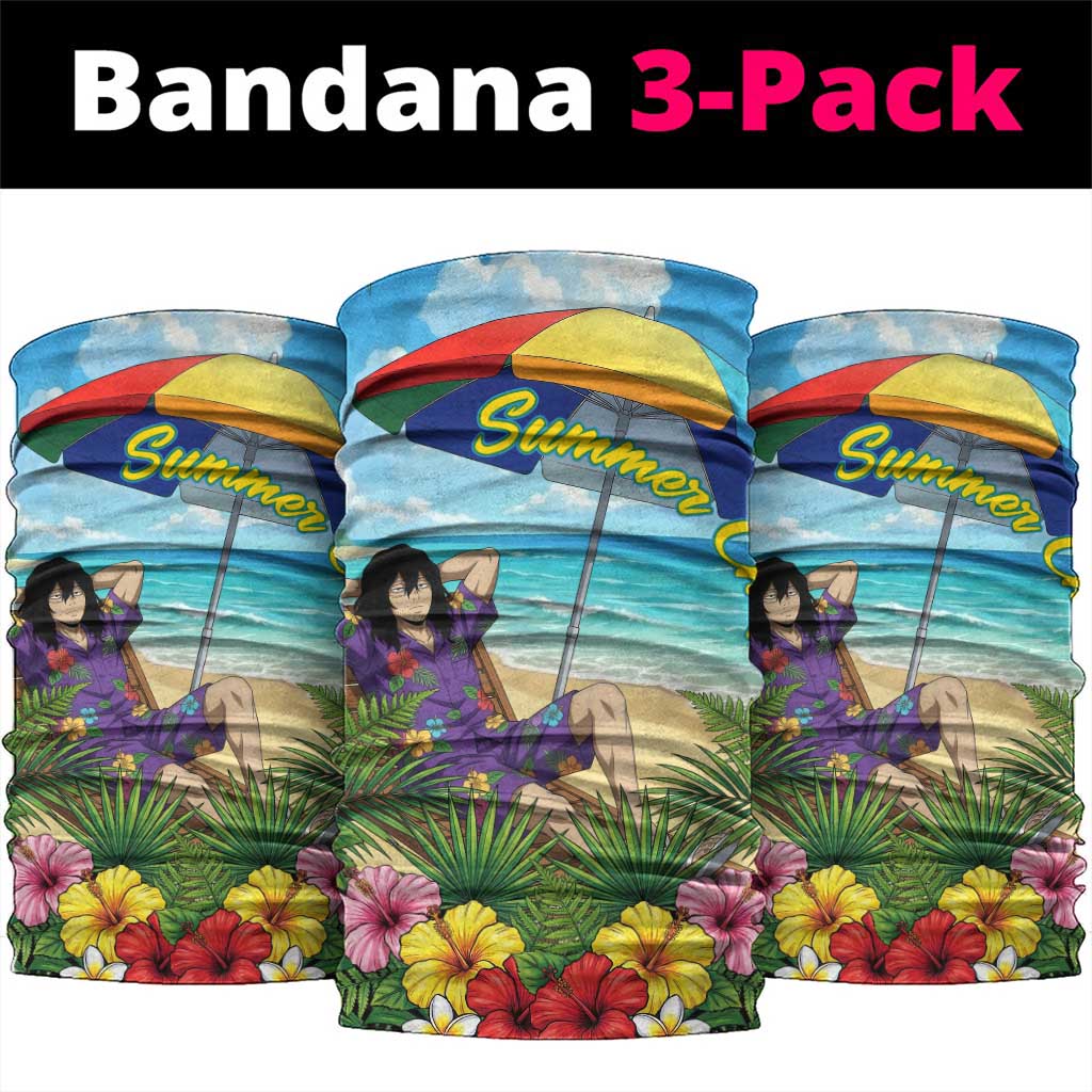 Shouta Aizawa Summer Chill Neck Gaiter Tropical Anime Relaxation Vibes