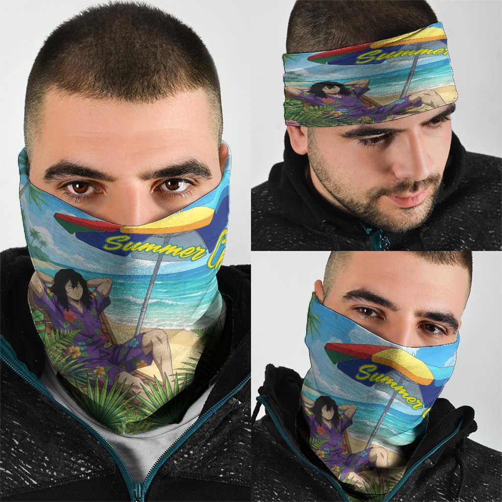 Shouta Aizawa Summer Chill Neck Gaiter Tropical Anime Relaxation Vibes