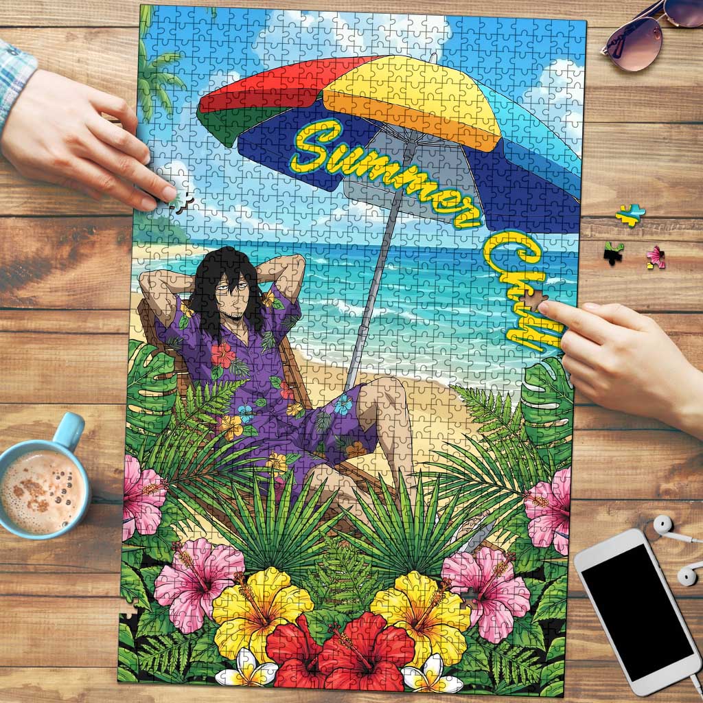 Shouta Aizawa Summer Chill Puzzle Tropical Anime Relaxation Vibes