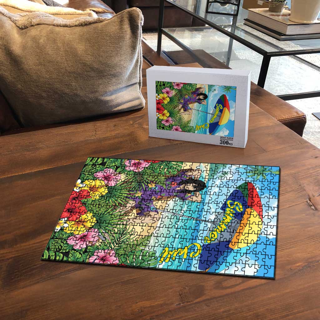Shouta Aizawa Summer Chill Puzzle Tropical Anime Relaxation Vibes