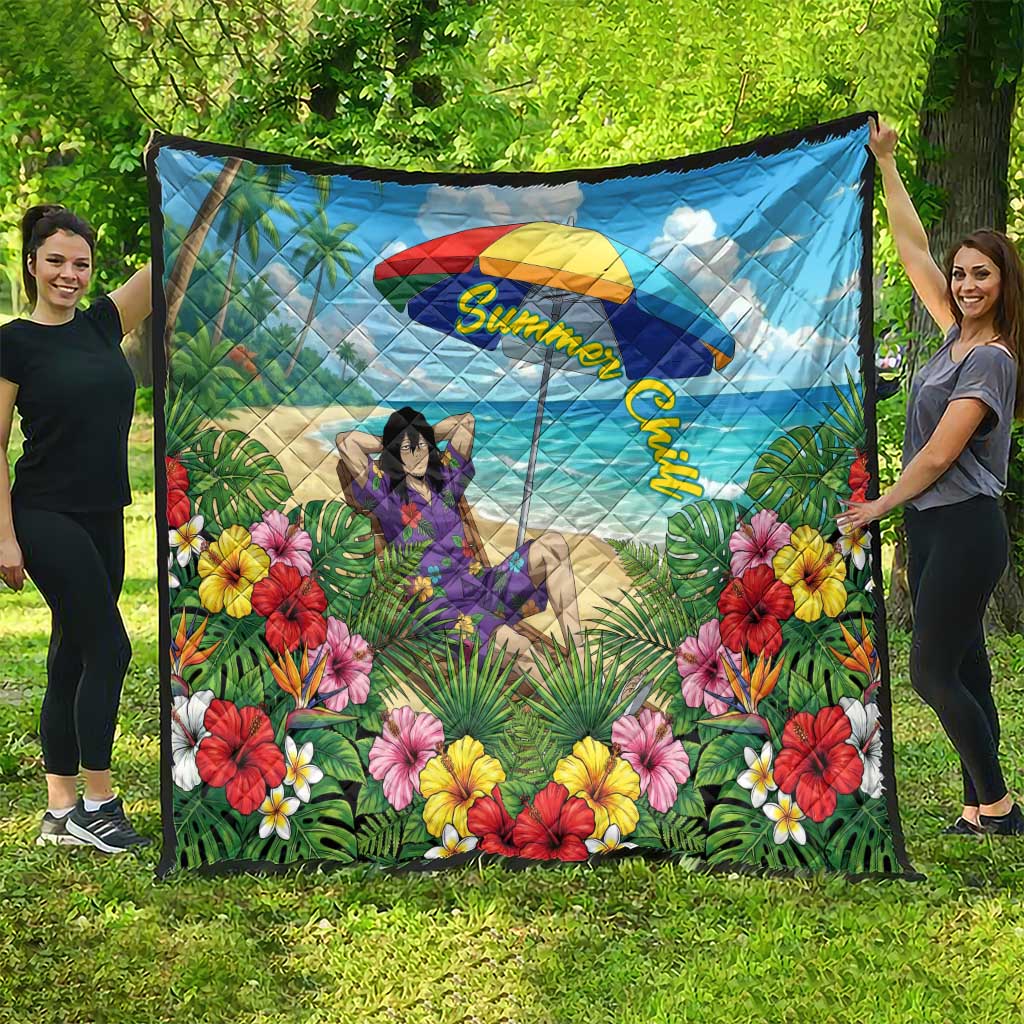Shouta Aizawa Summer Chill Quilt Tropical Anime Relaxation Vibes
