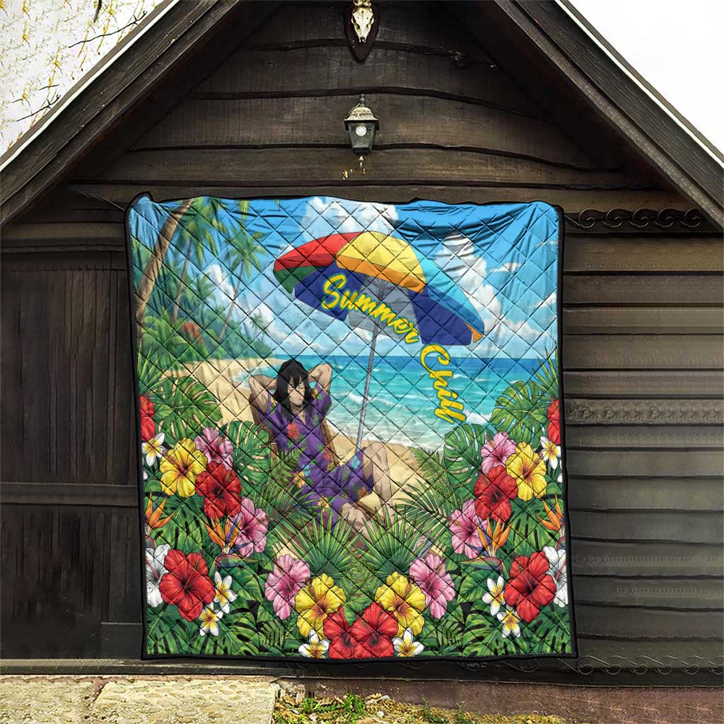 Shouta Aizawa Summer Chill Quilt Tropical Anime Relaxation Vibes