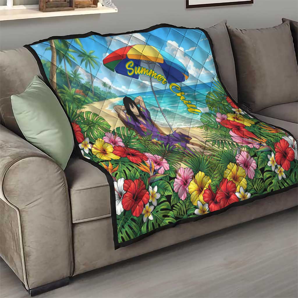 Shouta Aizawa Summer Chill Quilt Tropical Anime Relaxation Vibes