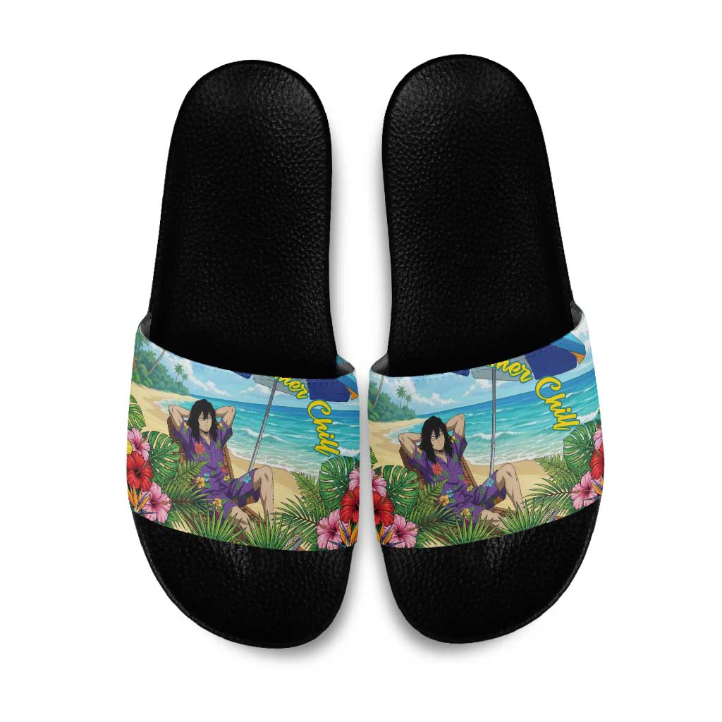 Shouta Aizawa Summer Chill Slide Sandals Tropical Anime Relaxation Vibes