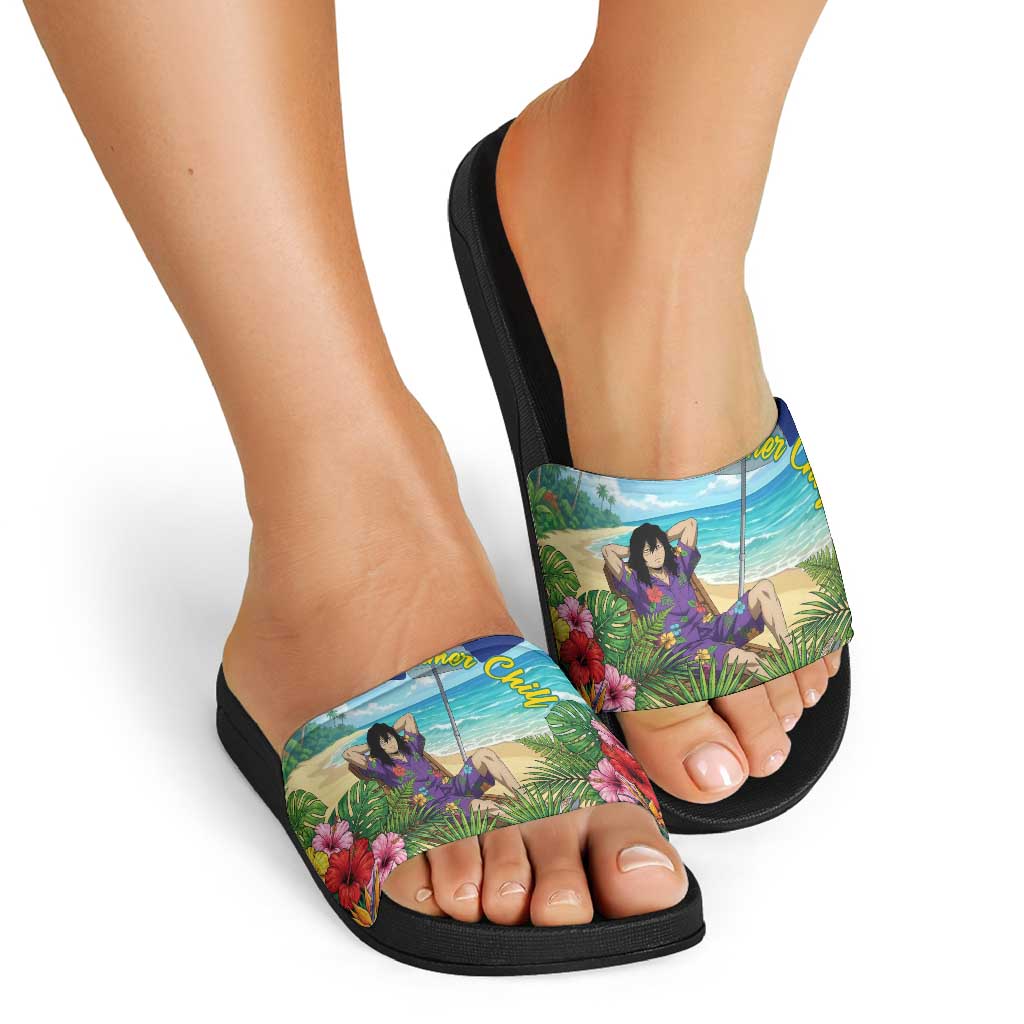 Shouta Aizawa Summer Chill Slide Sandals Tropical Anime Relaxation Vibes