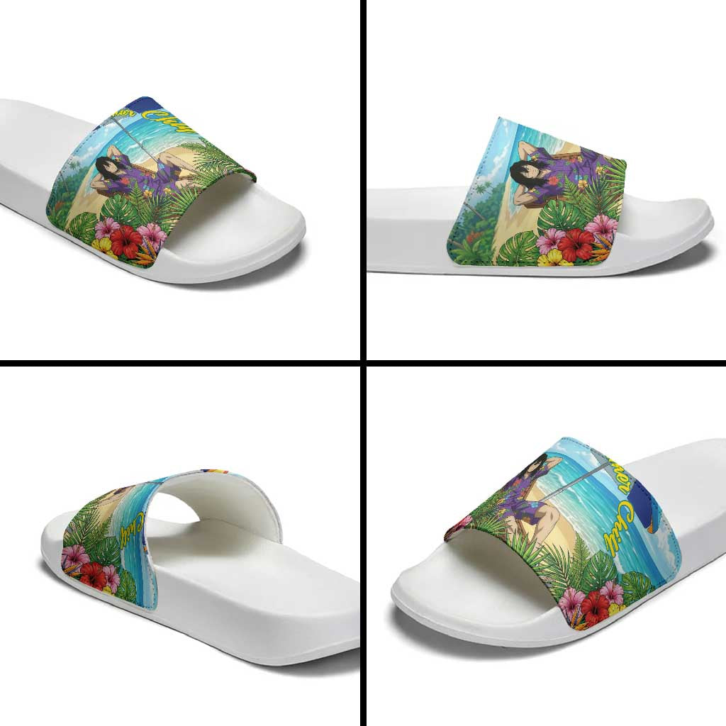 Shouta Aizawa Summer Chill Slide Sandals Tropical Anime Relaxation Vibes