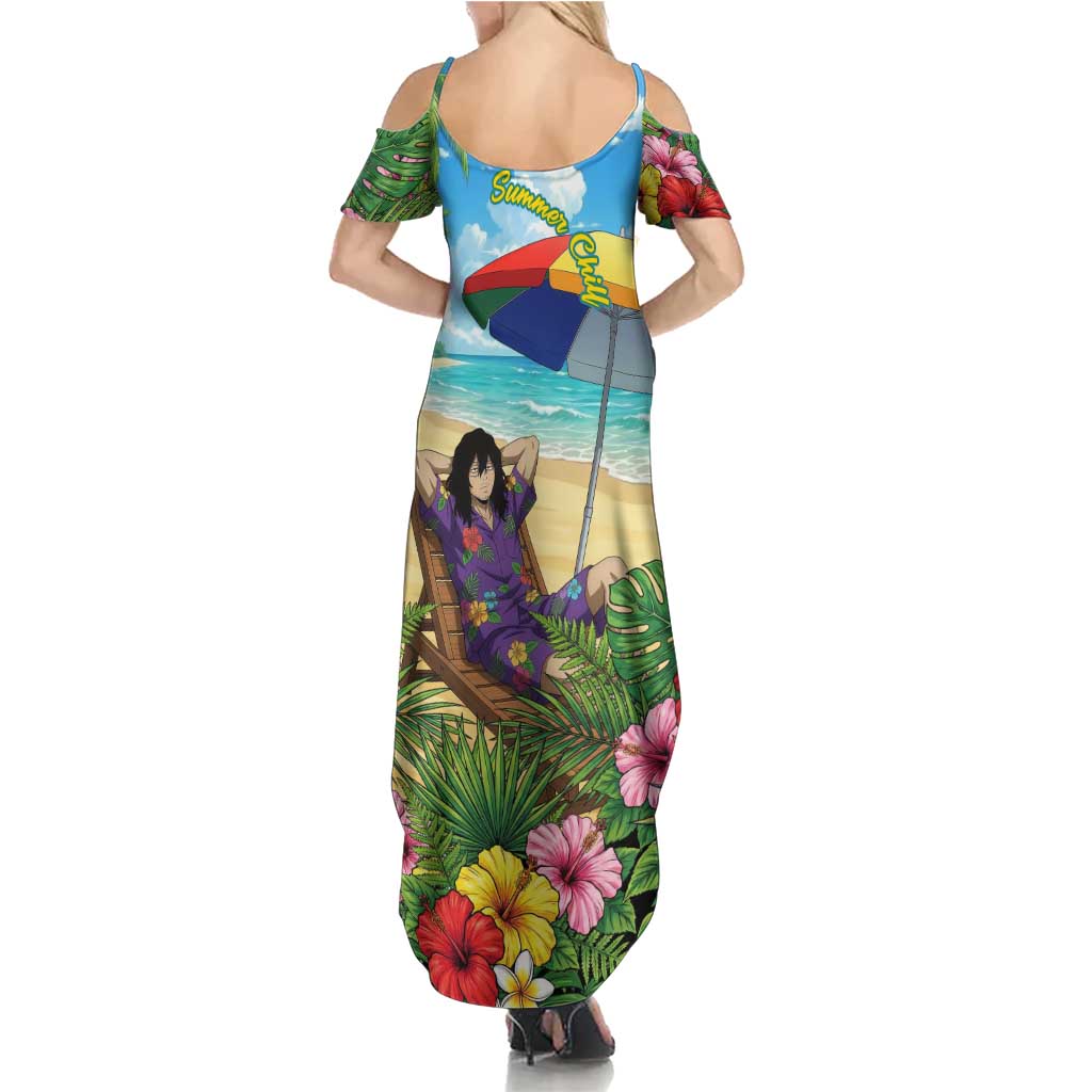 Shouta Aizawa Summer Chill Summer Maxi Dress Tropical Anime Relaxation Vibes