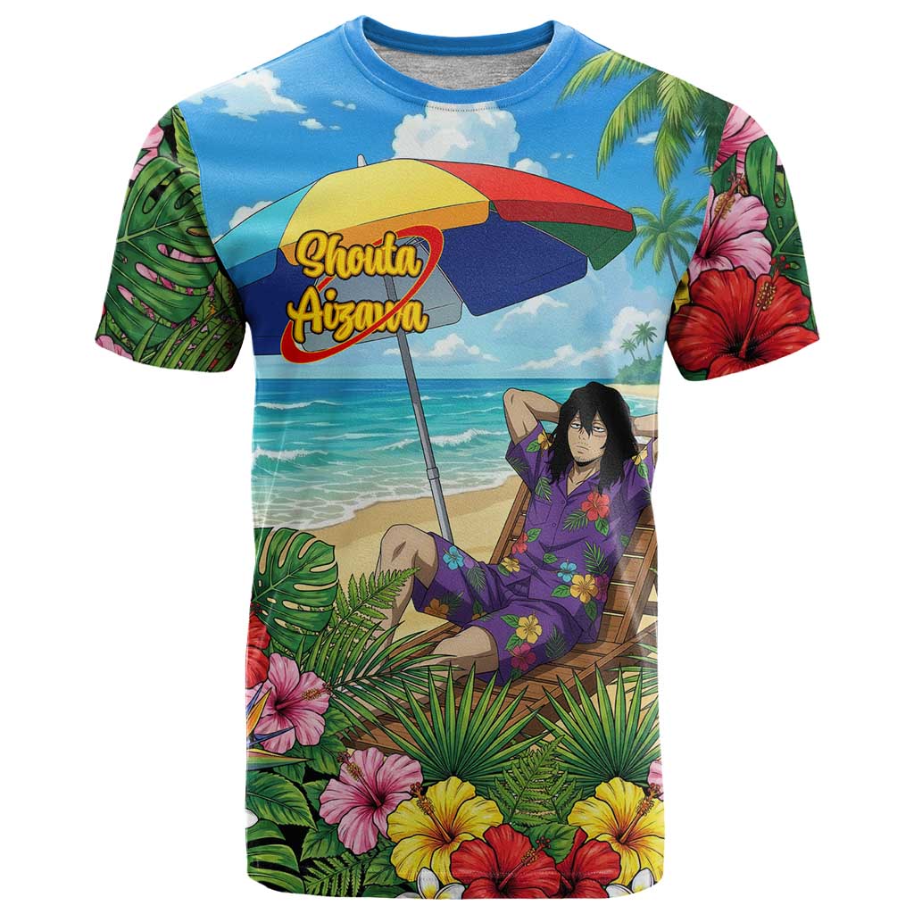 Shouta Aizawa Summer Chill T Shirt Tropical Anime Relaxation Vibes