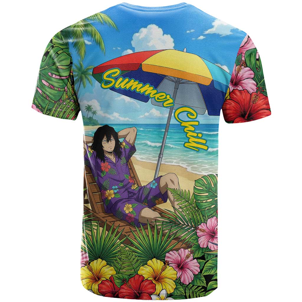 Shouta Aizawa Summer Chill T Shirt Tropical Anime Relaxation Vibes