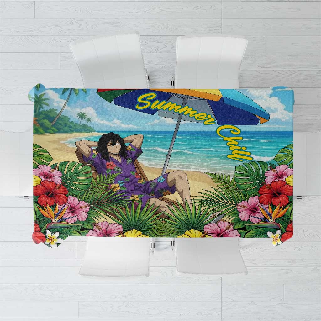 Shouta Aizawa Summer Chill Tablecloth Tropical Anime Relaxation Vibes