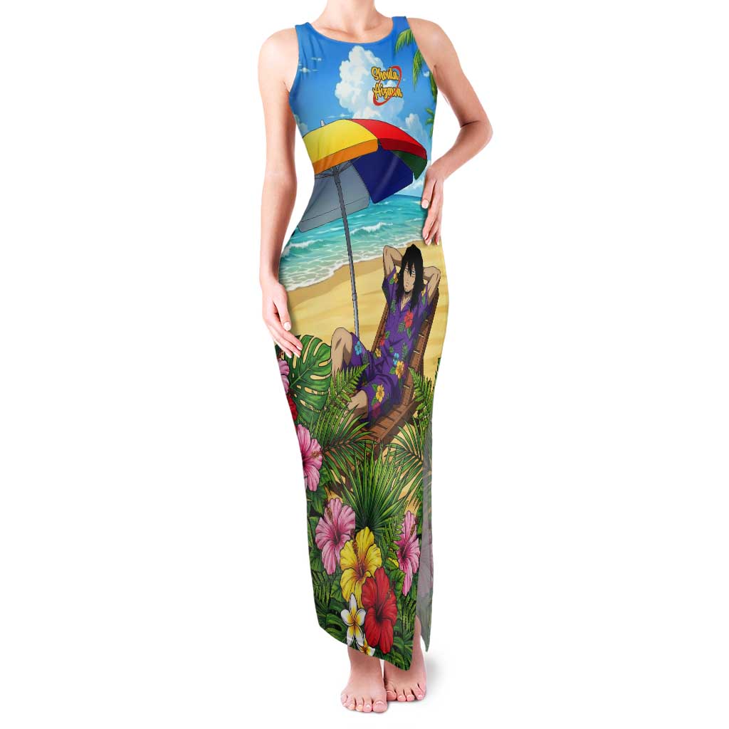 Shouta Aizawa Summer Chill Tank Maxi Dress Tropical Anime Relaxation Vibes