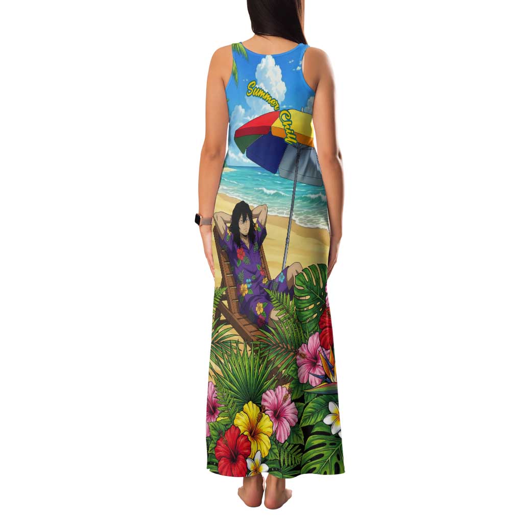 Shouta Aizawa Summer Chill Tank Maxi Dress Tropical Anime Relaxation Vibes