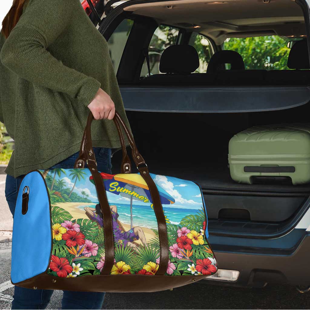 Shouta Aizawa Summer Chill Travel Bag Tropical Anime Relaxation Vibes