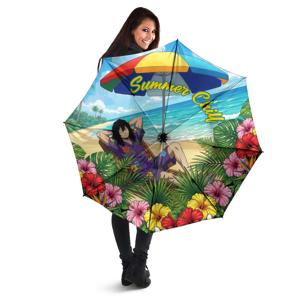 Shouta Aizawa Summer Chill Umbrella Tropical Anime Relaxation Vibes