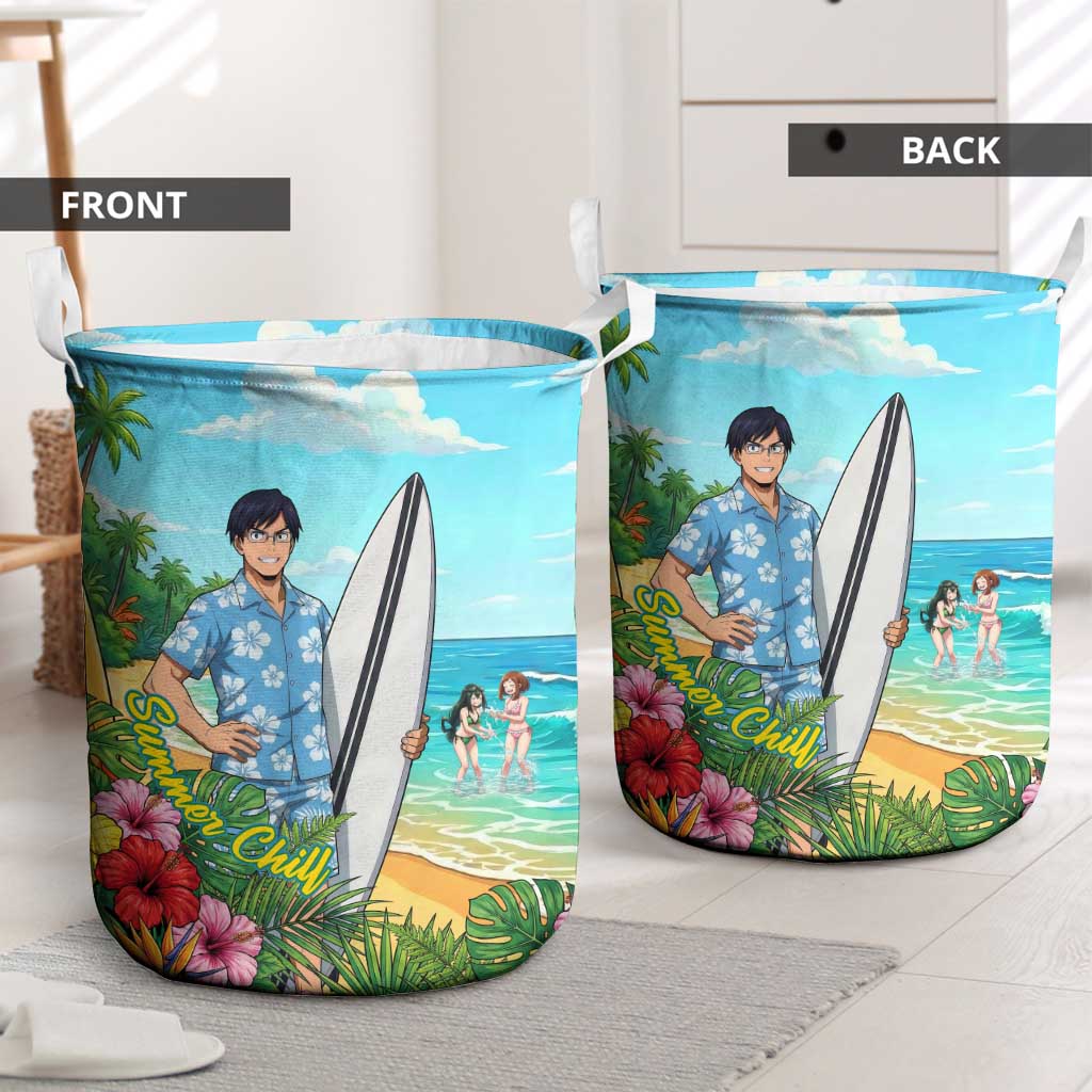 Tenya Iida Summer Chill Laundry Basket Tropical Anime Surf Escape