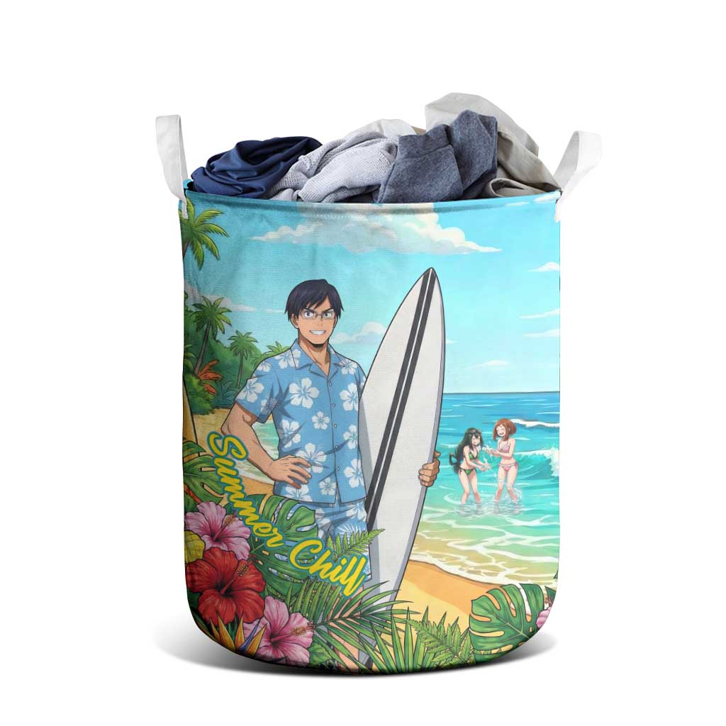 Tenya Iida Summer Chill Laundry Basket Tropical Anime Surf Escape