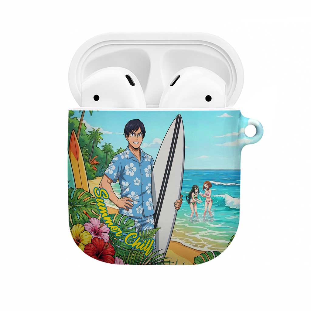 Tenya Iida Summer Chill AirPods Case Tropical Anime Surf Escape