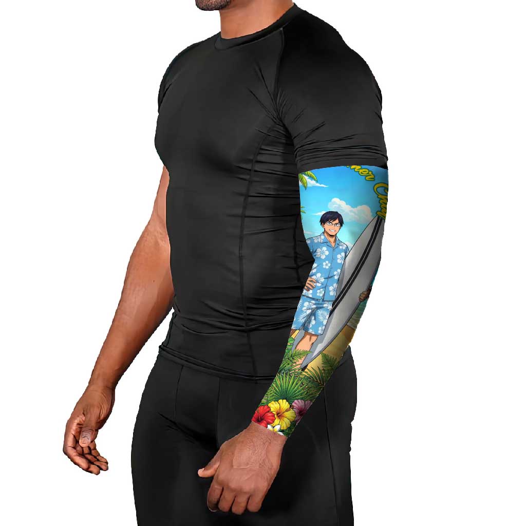 Tenya Iida Summer Chill Arm Sleeves Tropical Anime Surf Escape