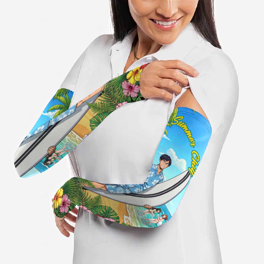 Tenya Iida Summer Chill Arm Sleeves Tropical Anime Surf Escape