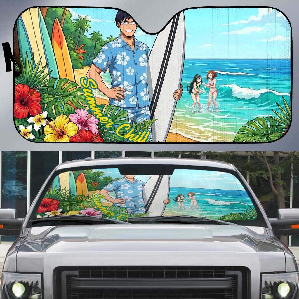 Tenya Iida Summer Chill Auto Sun Shade Tropical Anime Surf Escape