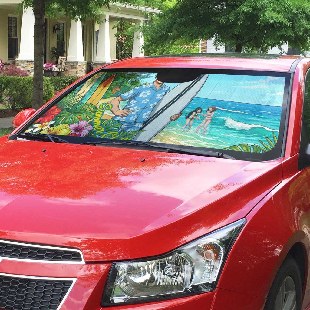 Tenya Iida Summer Chill Auto Sun Shade Tropical Anime Surf Escape
