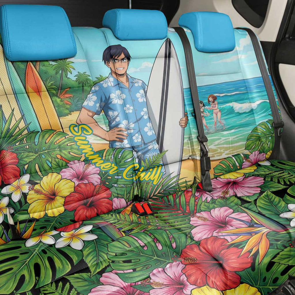 Tenya Iida Summer Chill Back Car Seat Cover Tropical Anime Surf Escape