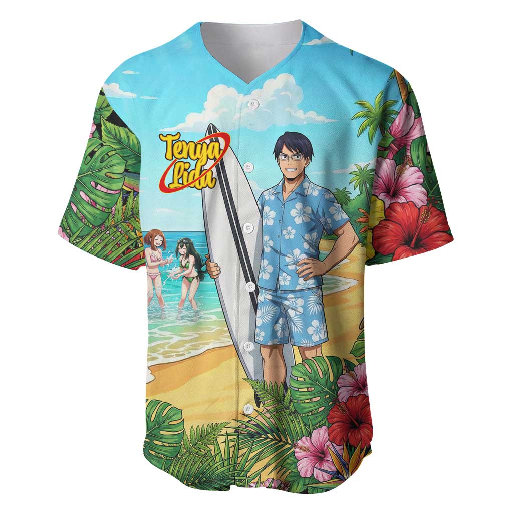 Tenya Iida Summer Chill Baseball Jersey Tropical Anime Surf Escape
